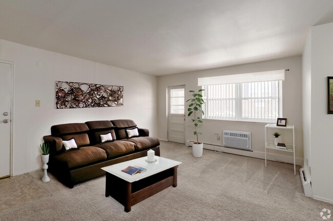 2BR, 1BA - 895SF - Living Room Furnished - Allen Gardens Apartments