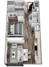 A - Studio / 1 Bath