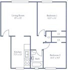 2BR/1BA