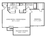 1BR/1BA