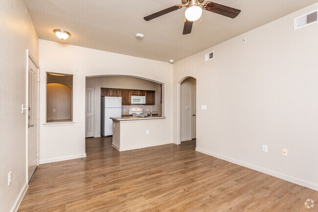 2BR, 2BA - 990SF Living Room & Kitchen, Dining