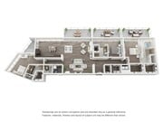 Plano de planta de 3 habitaciones