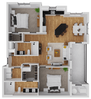 1,131 square foot, two bedroom, two bath apartment home