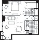 1R floor plan The Clarendon