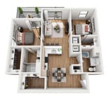 B1c floor plan La Plaza Village