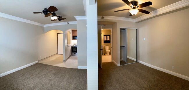Privacy Dividing Wall Between Living Room/Bedroom - Burbank Center Apartments