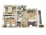 2BR/1BA FLAT
