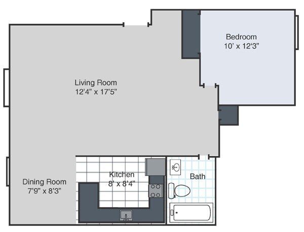 1 Bedroom - Happy Hollow Apartments
