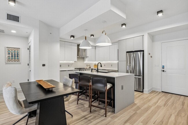 Fully-equipped kitchens with stainless steel appliances