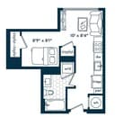 Studio (416 SF)