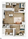2 habitaciones/2 baños - B6
