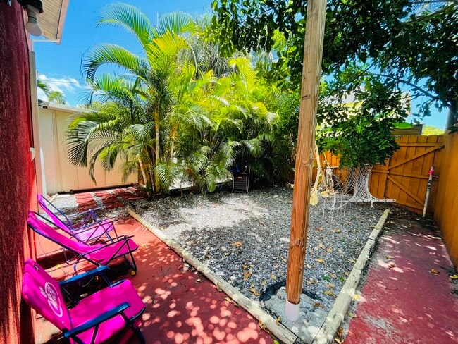 Private backyard
