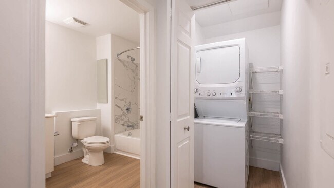Bathroom with In-home Washer and Dryer