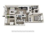 2 Bedroom / 2 Bath / 1119 Sq.Ft.