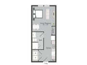 E1B | studio | 448 sq ft