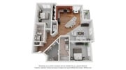 The Oakley floorplan offers two beds, two baths.