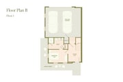 First floor includes two-car garage and a wraparound terrace
