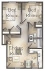 2BR/2BA