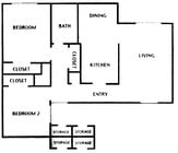 2 bedroom floor plan