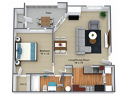 1 Bed, 1 Bath-Updated