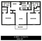 2BR/2BA