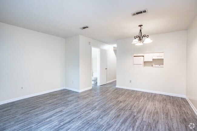 2BR, 1.5BA - 1,100SF - Living Room / Dining Room