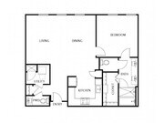 Amplio apartamento de un dormitorio y baño y medio en Plano, TX, con amplia sala de estar y comedor