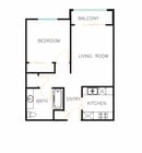 1 bedroom / 1 bath