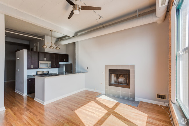 Living Room/Kitchen - Sheffield Lofts - 3110 N Sheffield Ave