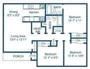 3BR/2BA