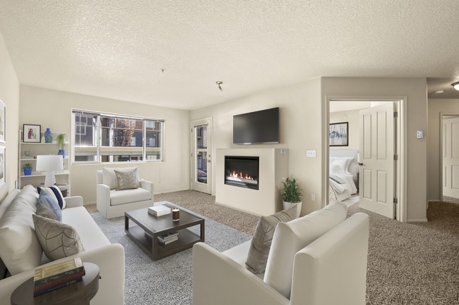 Living Area (Elm) - Sunridge Terrace Apartments