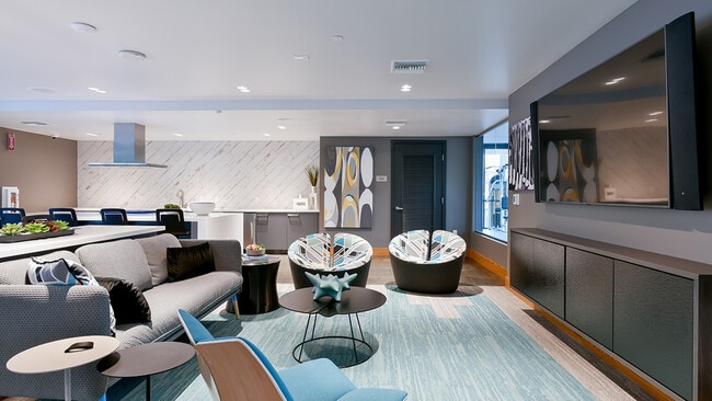 Salón para residentes y área de entretenimiento