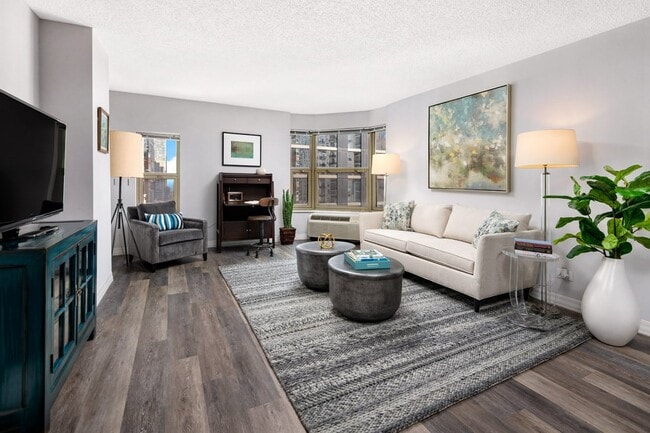 Sala de estar de la unidad modelo - Chestnut Place