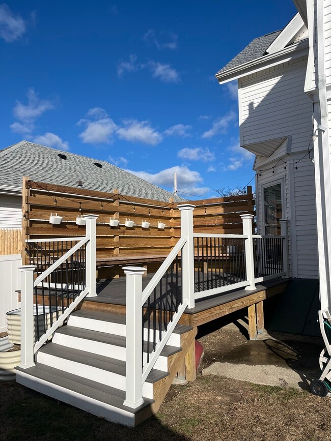 New Deck with Privacy Fence - 219 Mauran Ave