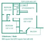 2BR/1BA