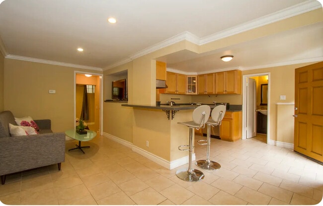 Living room and kitchen