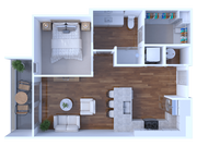 1 bed/1 bath 580 sq. ft.