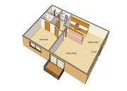 Liberty Square - 1 Bed, 1 Bath, Rear