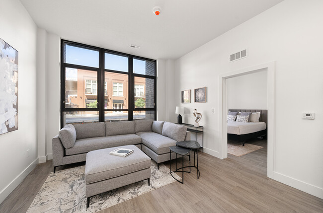 1BR, 1BA - Mercer/655 SF - Living Room - Tempo East Village Apartments