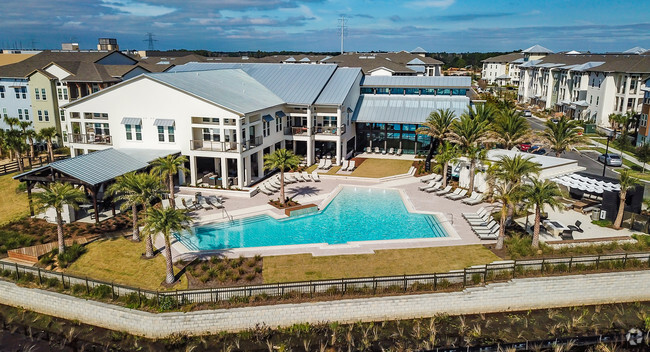 Aerial View of Pool-Clubhouse - Lakewalk at Hamlin Rental