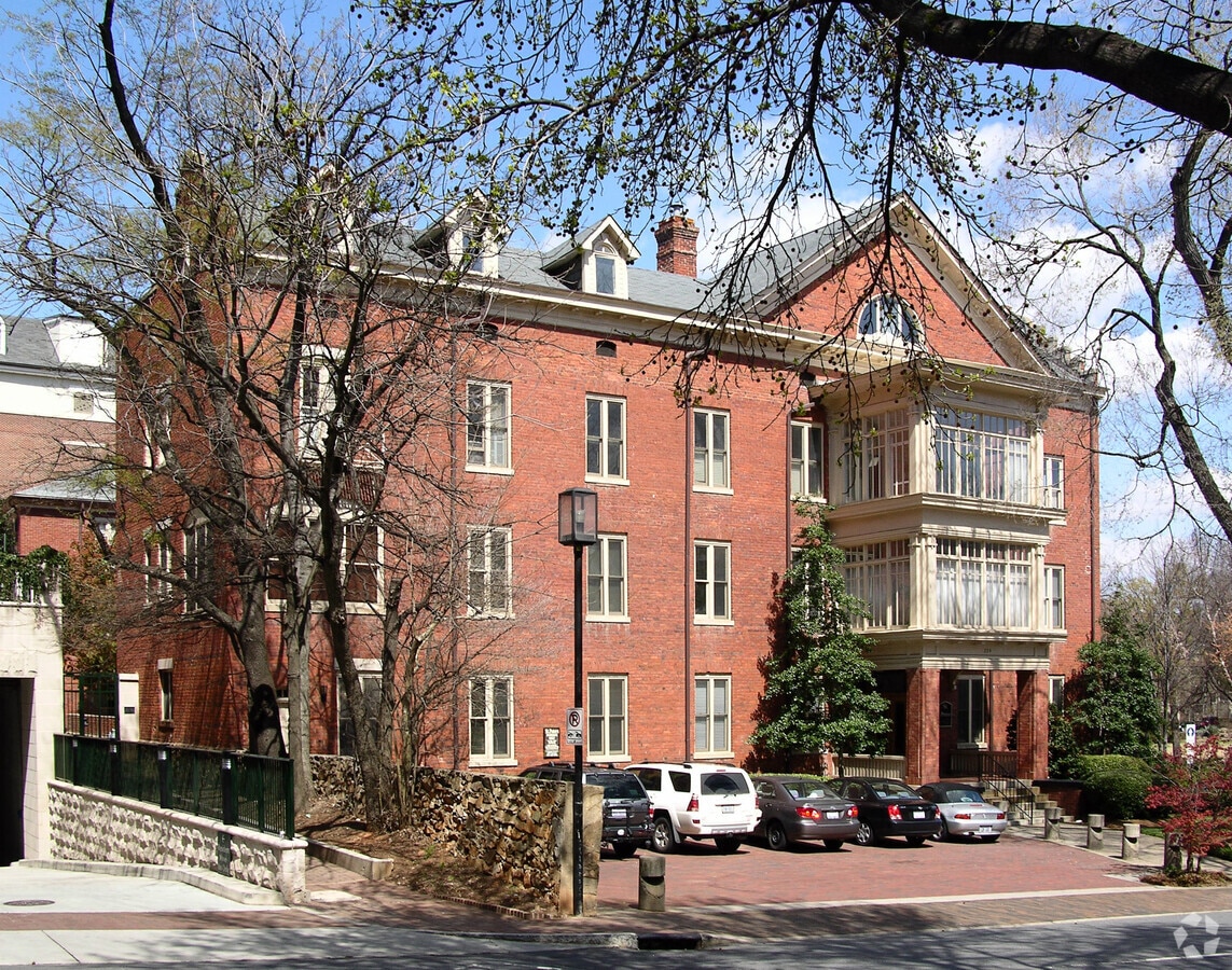 Looking northwest across North Poplar Street - St. Peter's Condominium