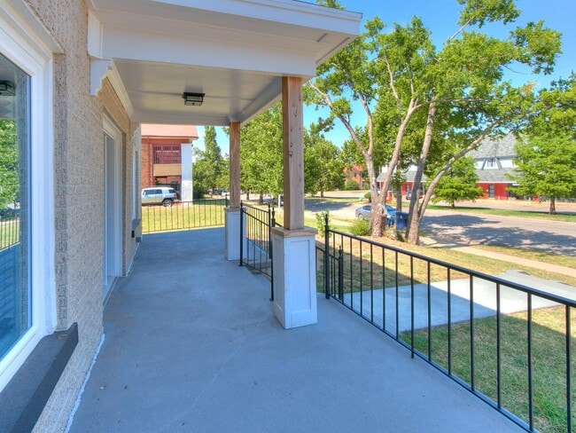 Large front patio