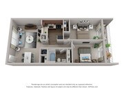 2 Bed 1 Bath | Floor Plan