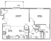One Bedroom, Downstairs Style 2