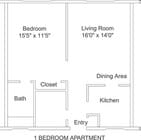 1BR/1BA
