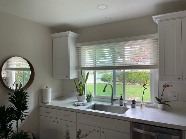 Lovely green view from kitchen