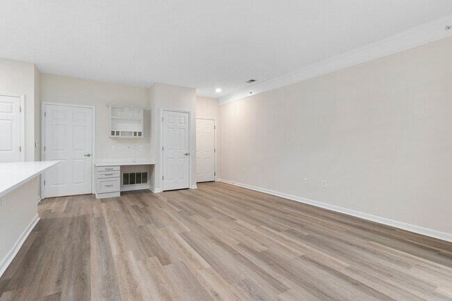 The Charleston Magnolia Premium Renovated Living room with built-in desk with mail center - The Charleston