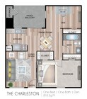 The Charleston 1- Den 818 Sq. Ft.