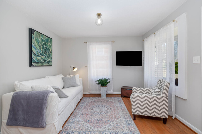 Living Room with Crate and Barrel super comfy sleeper sofa - 123 Archdale Dr House