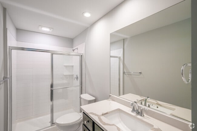 3BR, 2.5BA - 1700SF - Primary Bathroom - Roger Chaffee Apartments